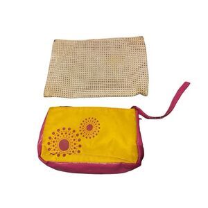 Lot of 2 Cosmetic Bags Travel Makeup Vacation Beauty Essentials School